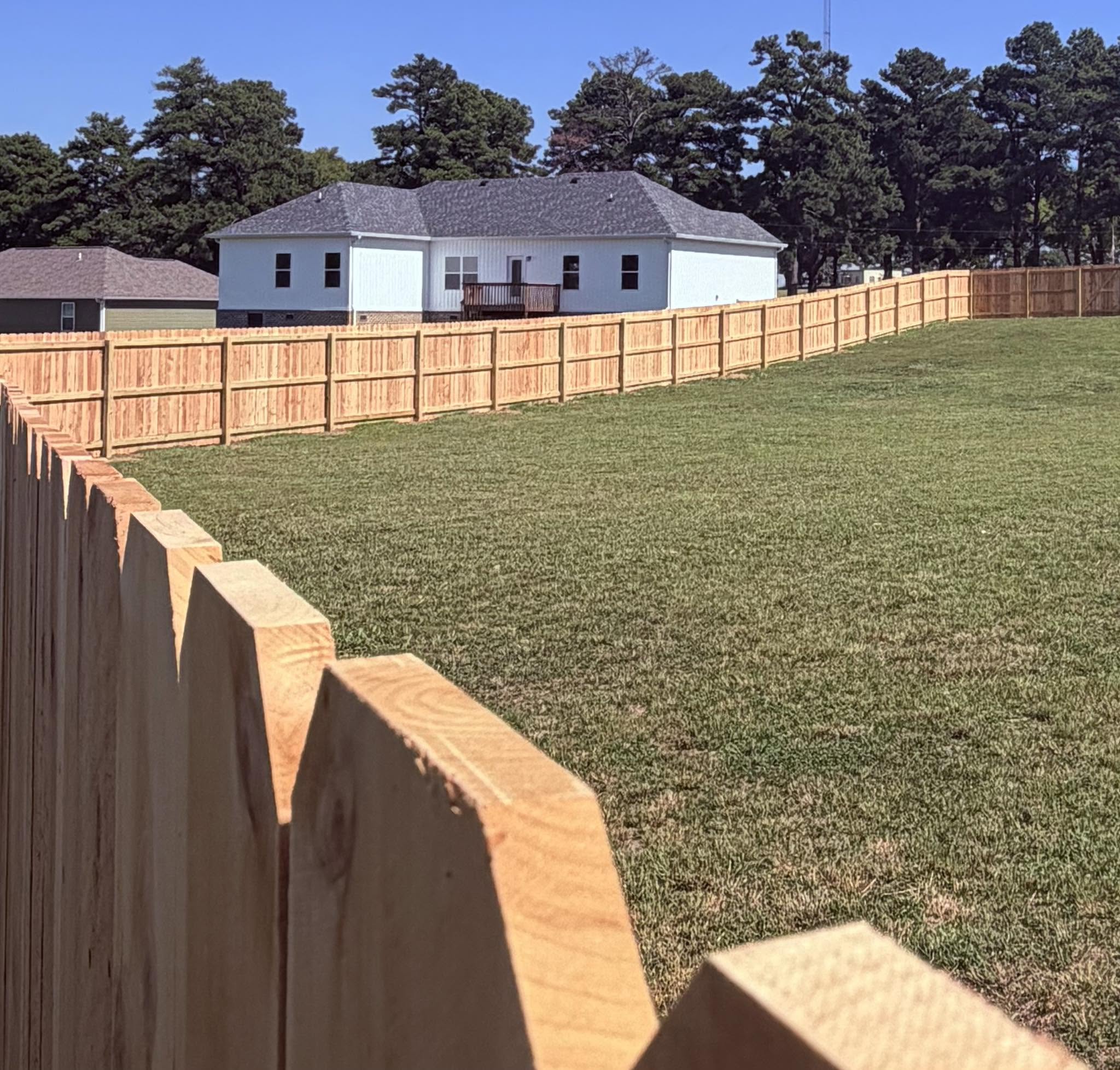 New wood privacy fence built by Integrity Fence and Outdoor in West Tennessee